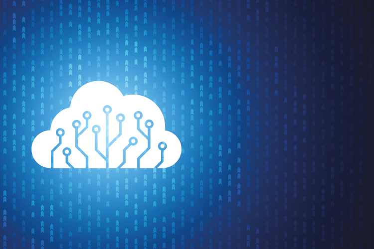 Wolke mit Vernetzungen als Zeichen für Cloud Computing