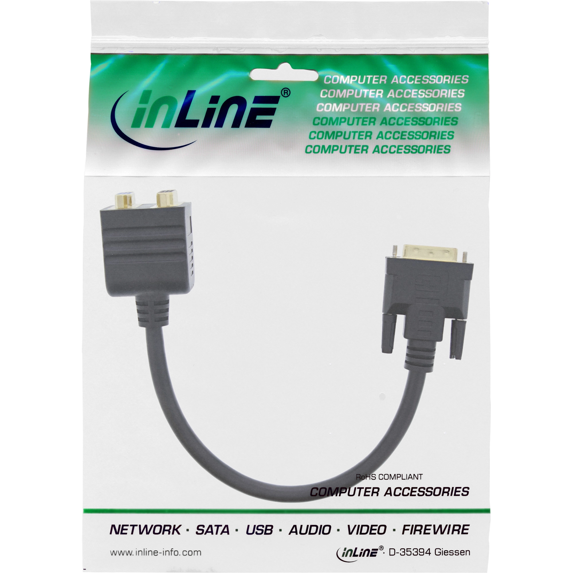 InLine - Dual-Screen DVI auf DVI,VGA Adapter
