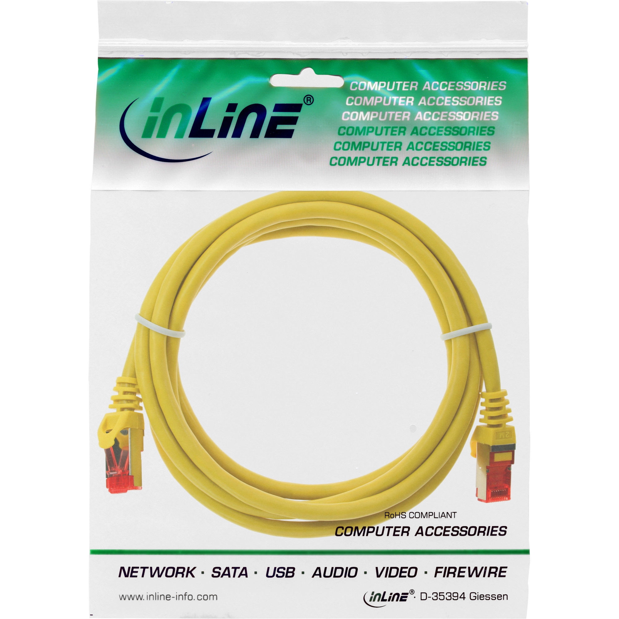 InLine - Patch-Kabel - 0,50m - Gelb 