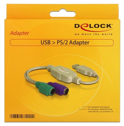 Delock USB to PS/2 Adapter - Tastatur- / Maus-Adapter