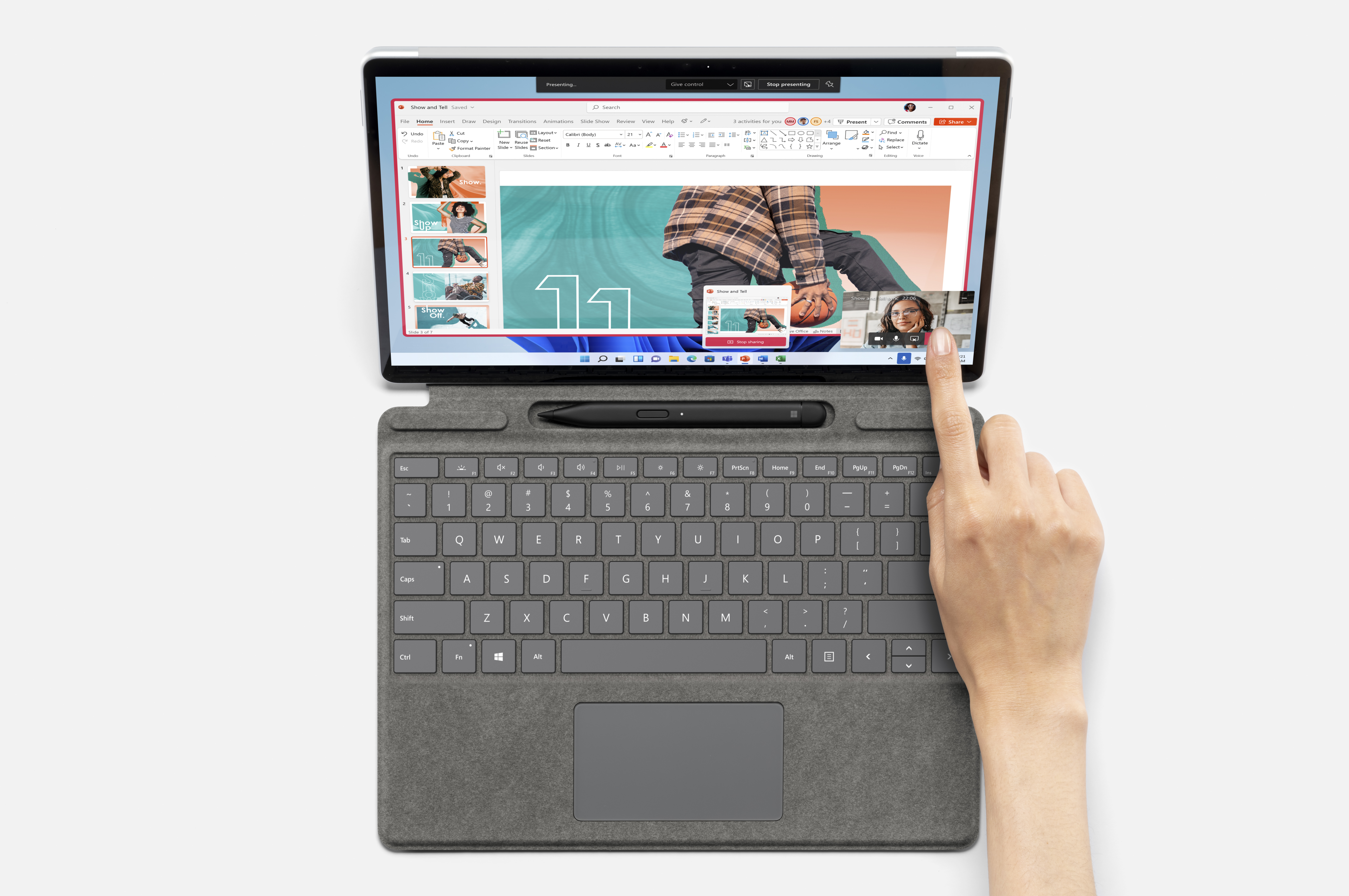 Microsoft MS Surface Pro8 TypeCover+ Pen Bundle Platinum Silber English