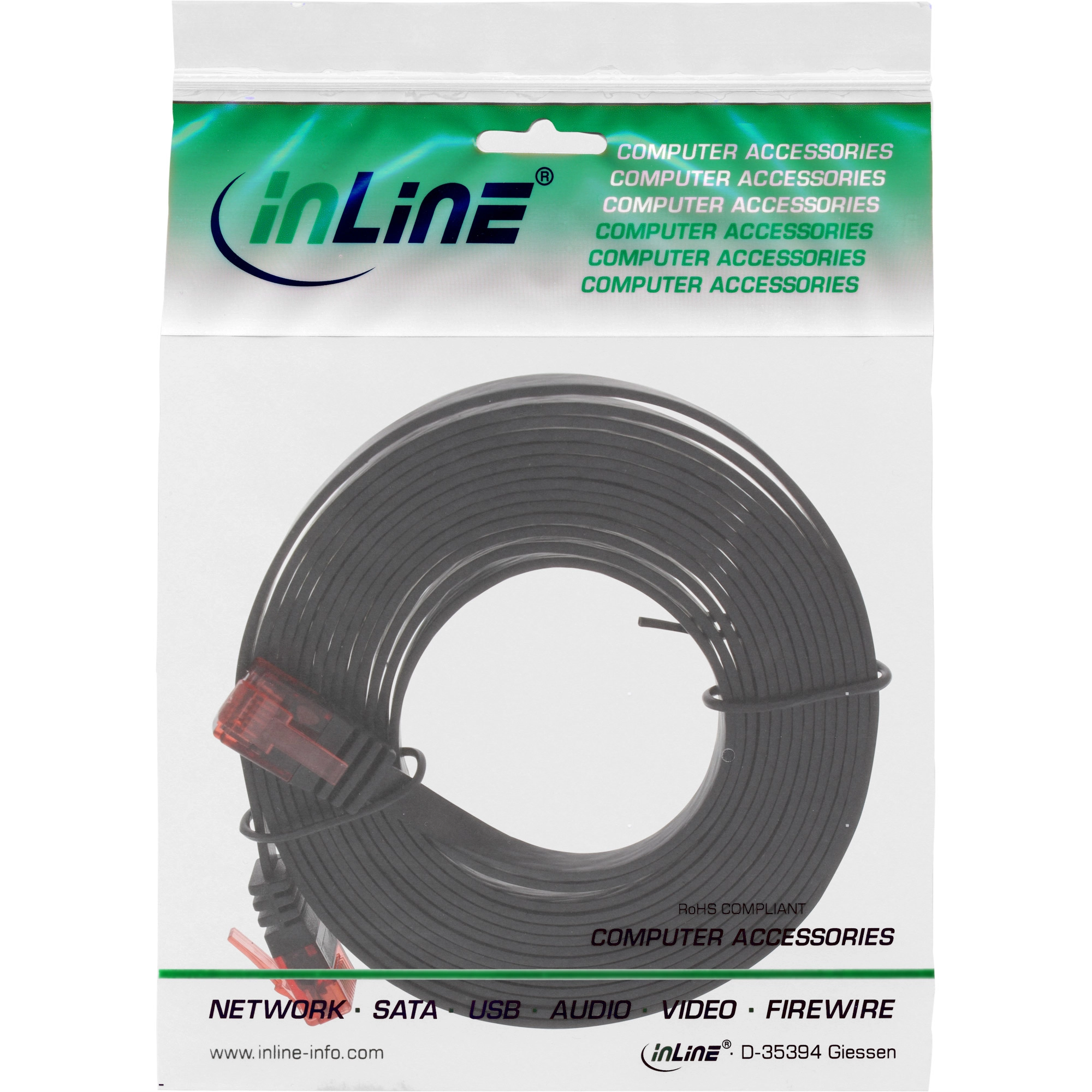 InLine - Patch-Kabel - 1,0m - Schwarz