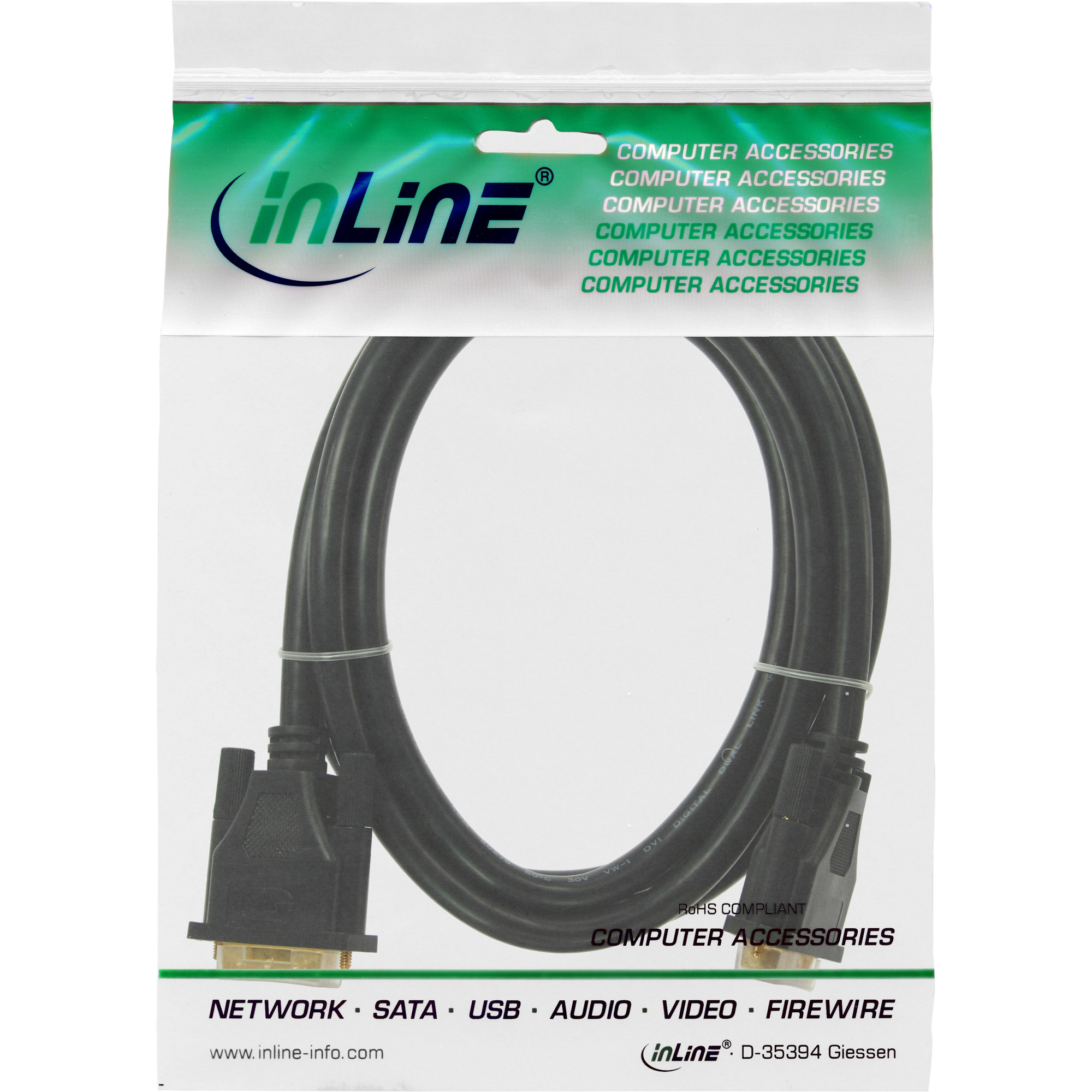 InLine - DVI-Kabel - 1,0m - Schwarz
