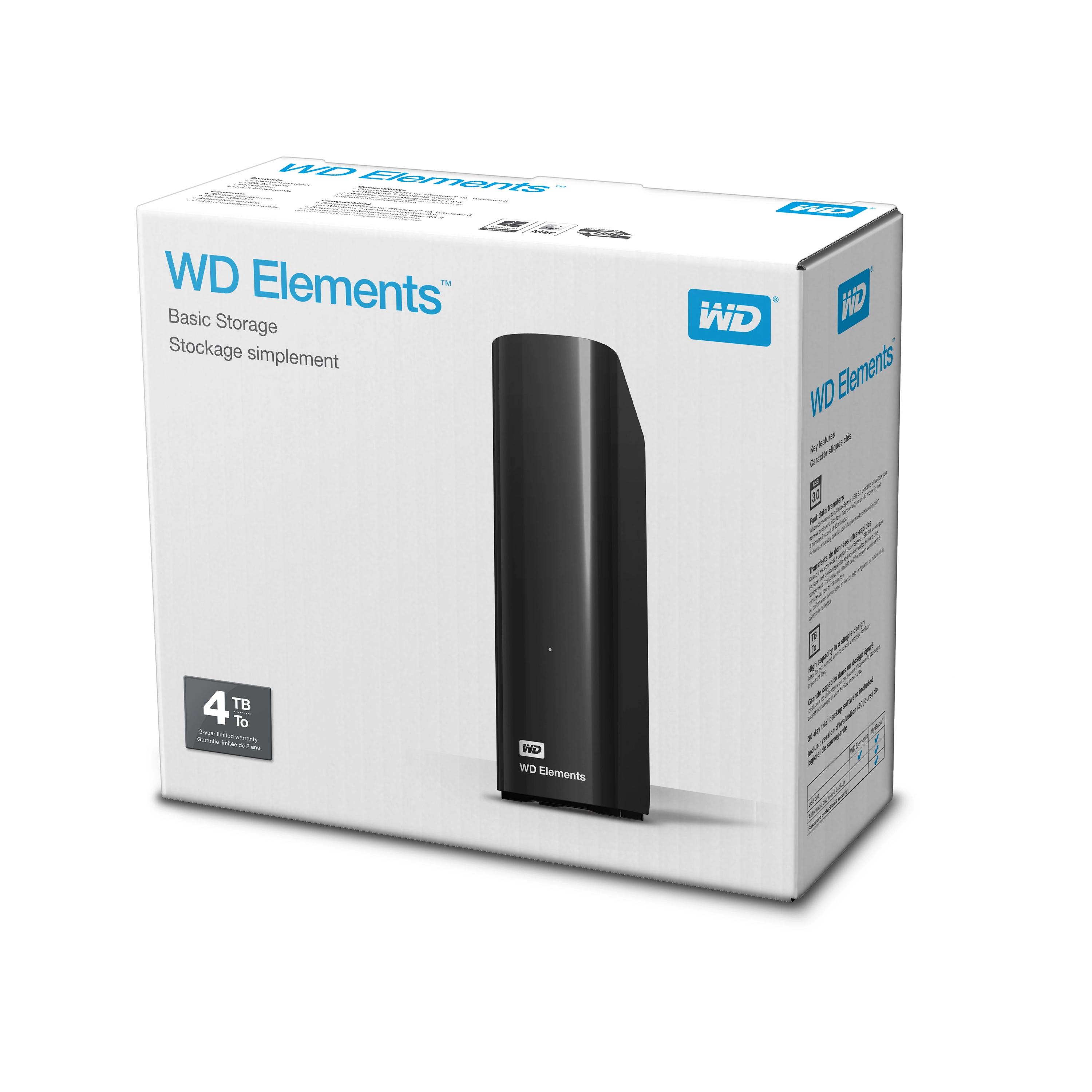 WD Elements Desktop WDBWLG0040HBK - Festplatte - 4 TB - extern (Stationär)