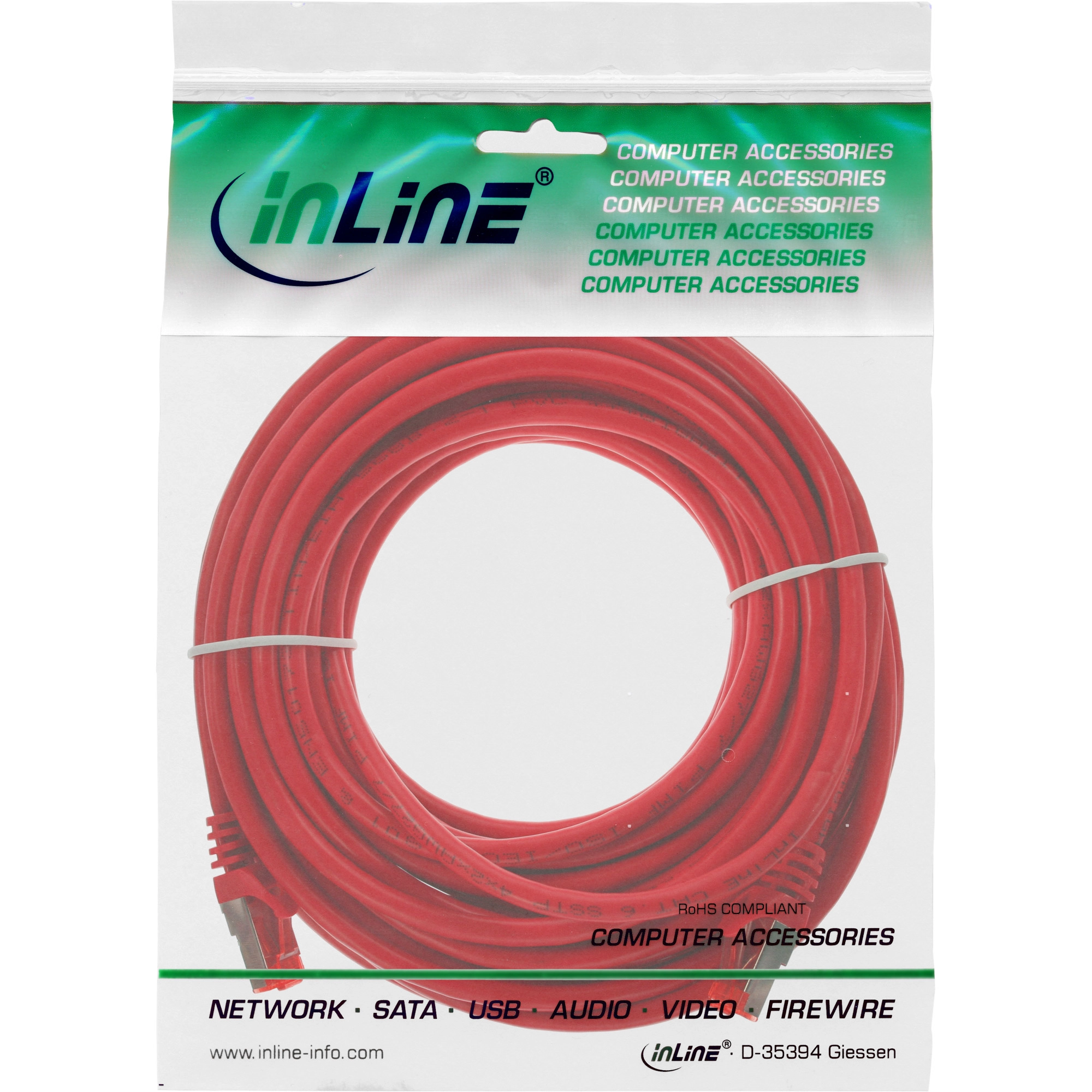 InLine - Patch-Kabel - 50,0m - Rot