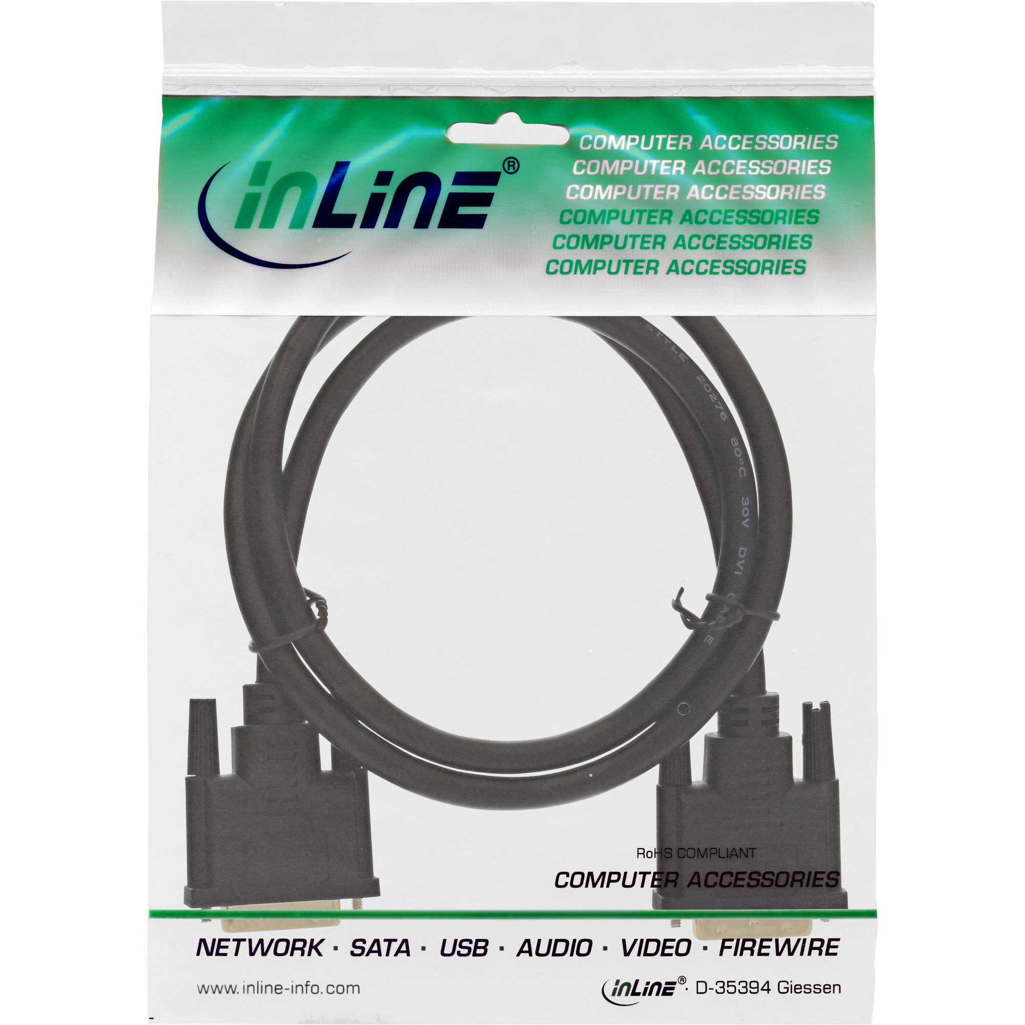InLine - DVI-Kabel - 1,0m - Schwarz