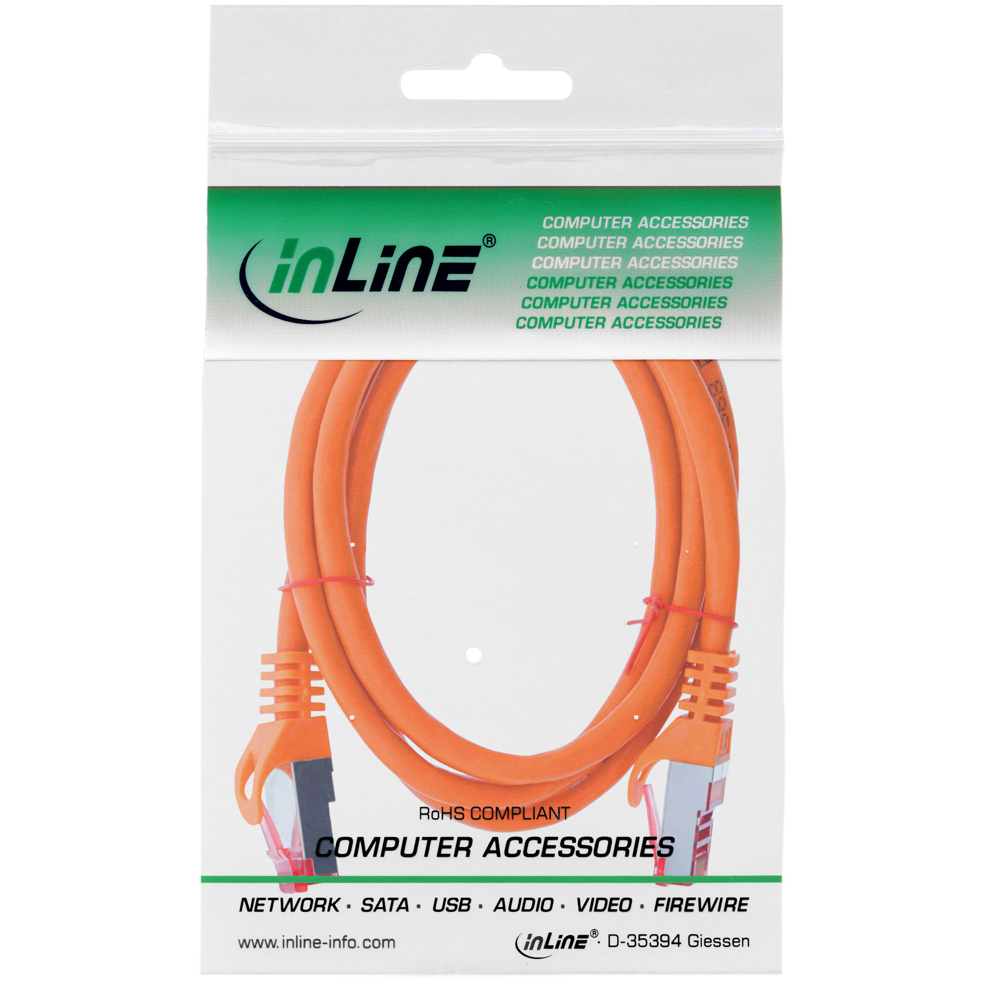 InLine - Patch-Kabel - 1,0m - Orange
