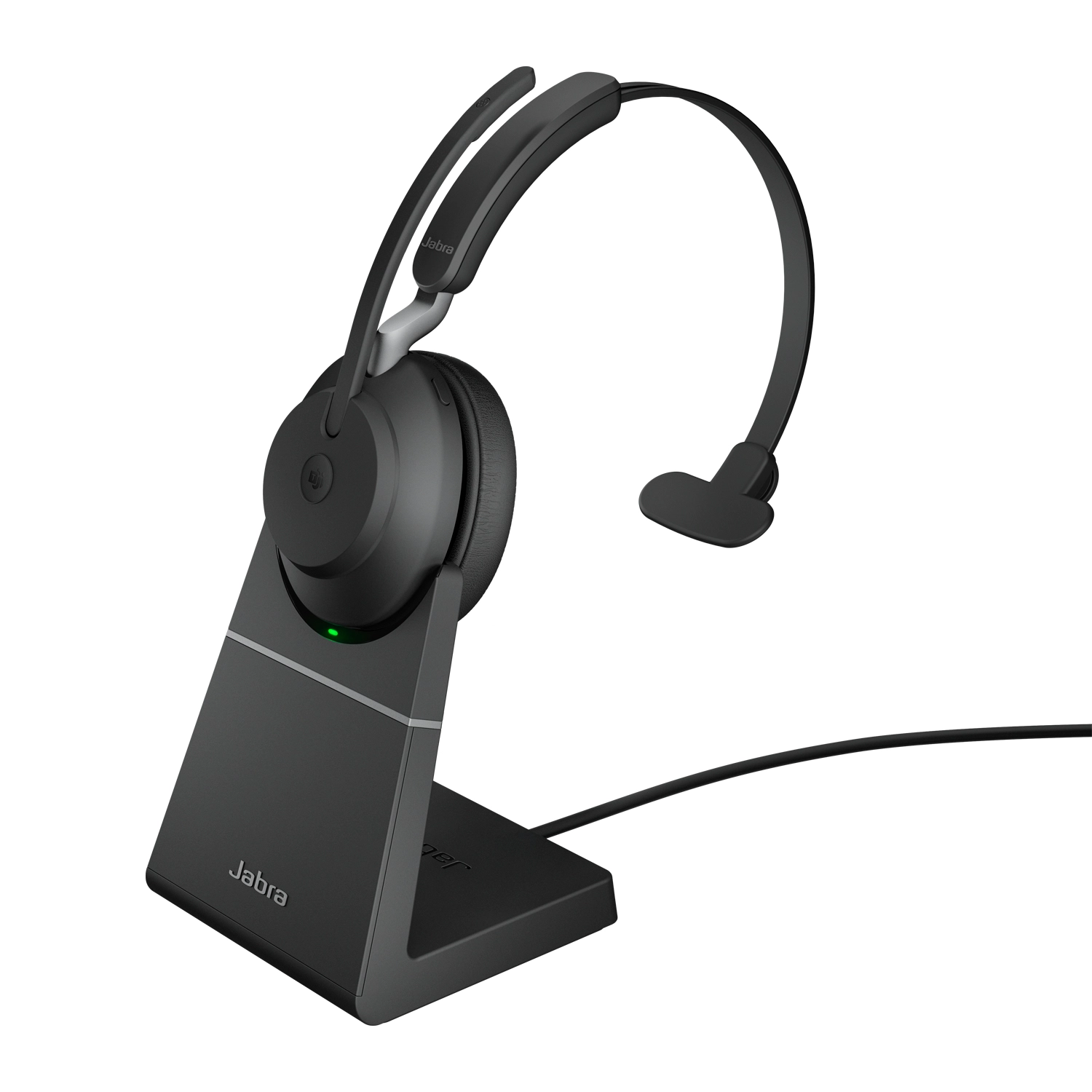 Jabra Evolve2 65 MS Mono - Headset - On-Ear - konvertierbar - mit Ladestation 