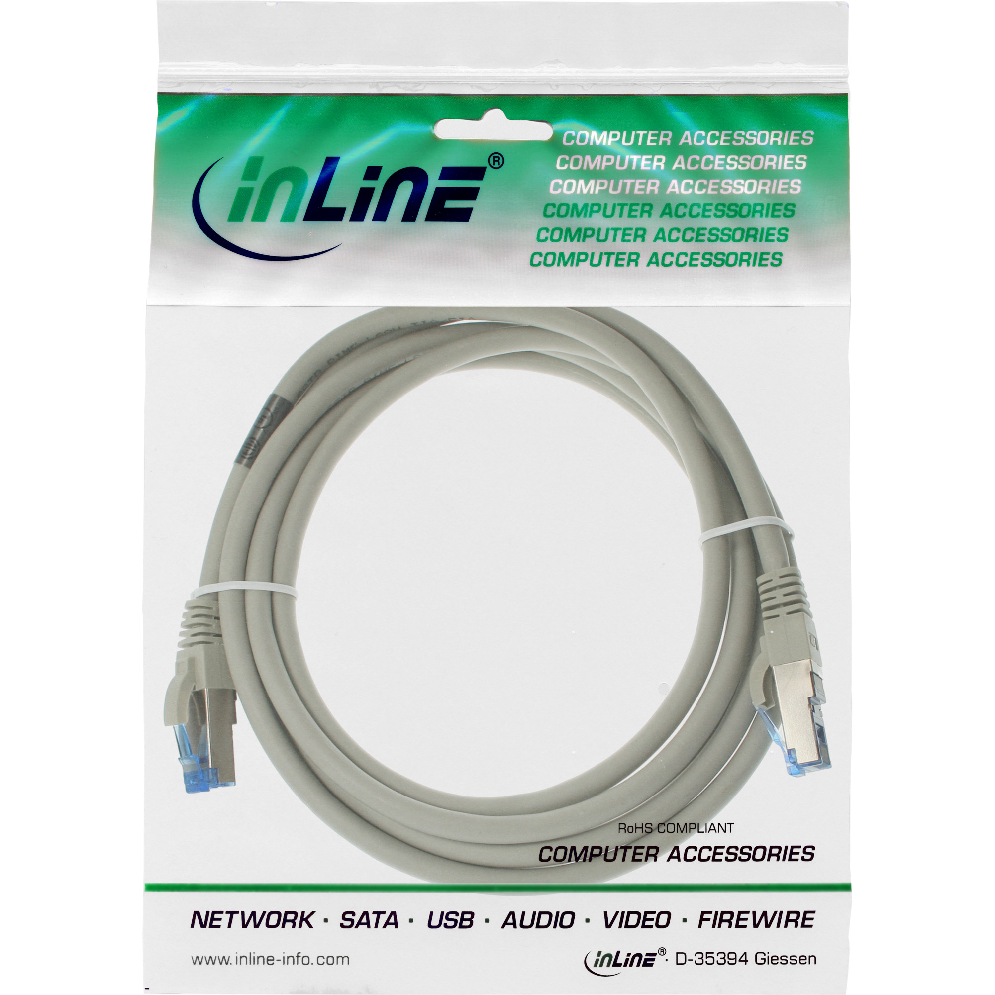 InLine - Patch-Kabel - 0,5m - Grau