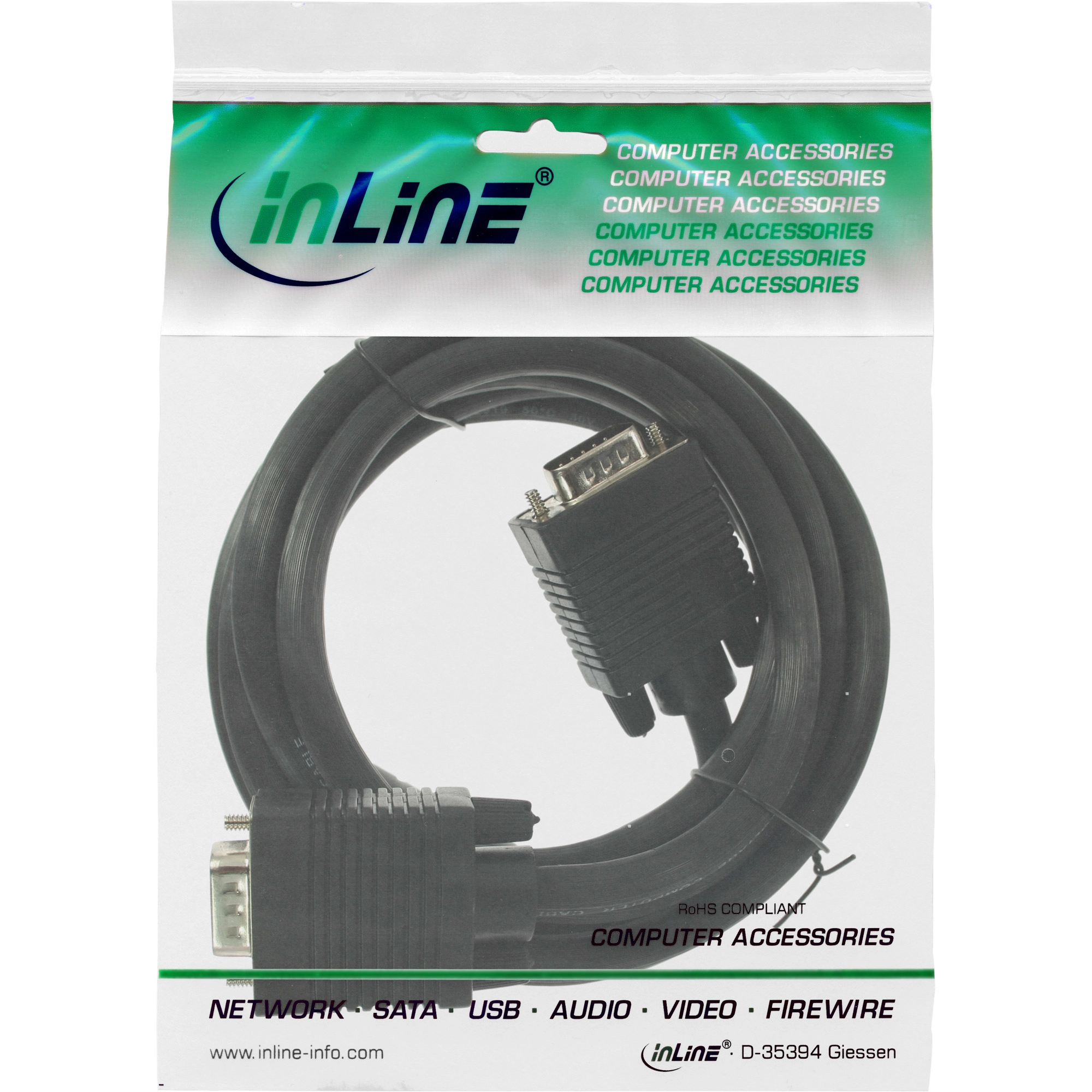 InLine - VGA-Kabel - 0,5m - Schwarz