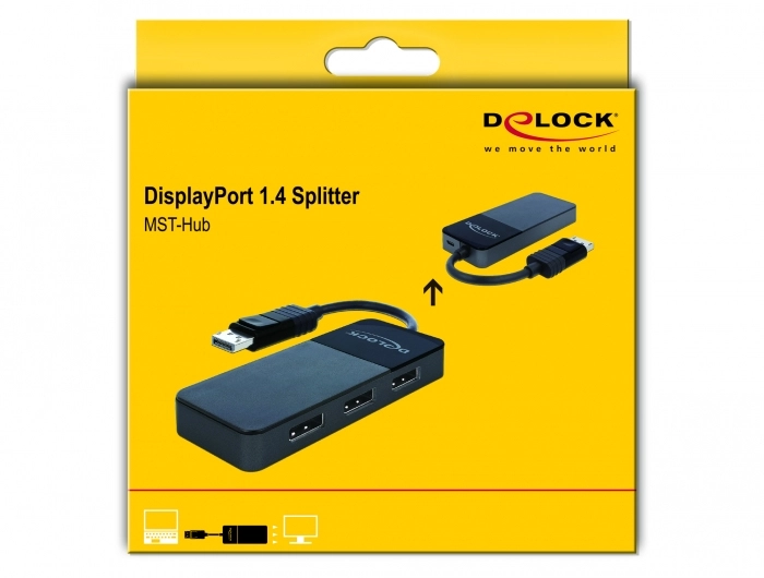Delock 87737 - DisplayPort - 3x DisplayPort - 7680 x 4320 Pixel - Schwarz - 30 Hz - 0,125 m