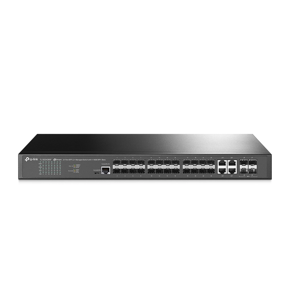 TP-LINK JetStream 24-Port Gigabit L2+ Managed Switch with 4 10GE SFP+ Slots 24A— - Switch - 1 Gbps