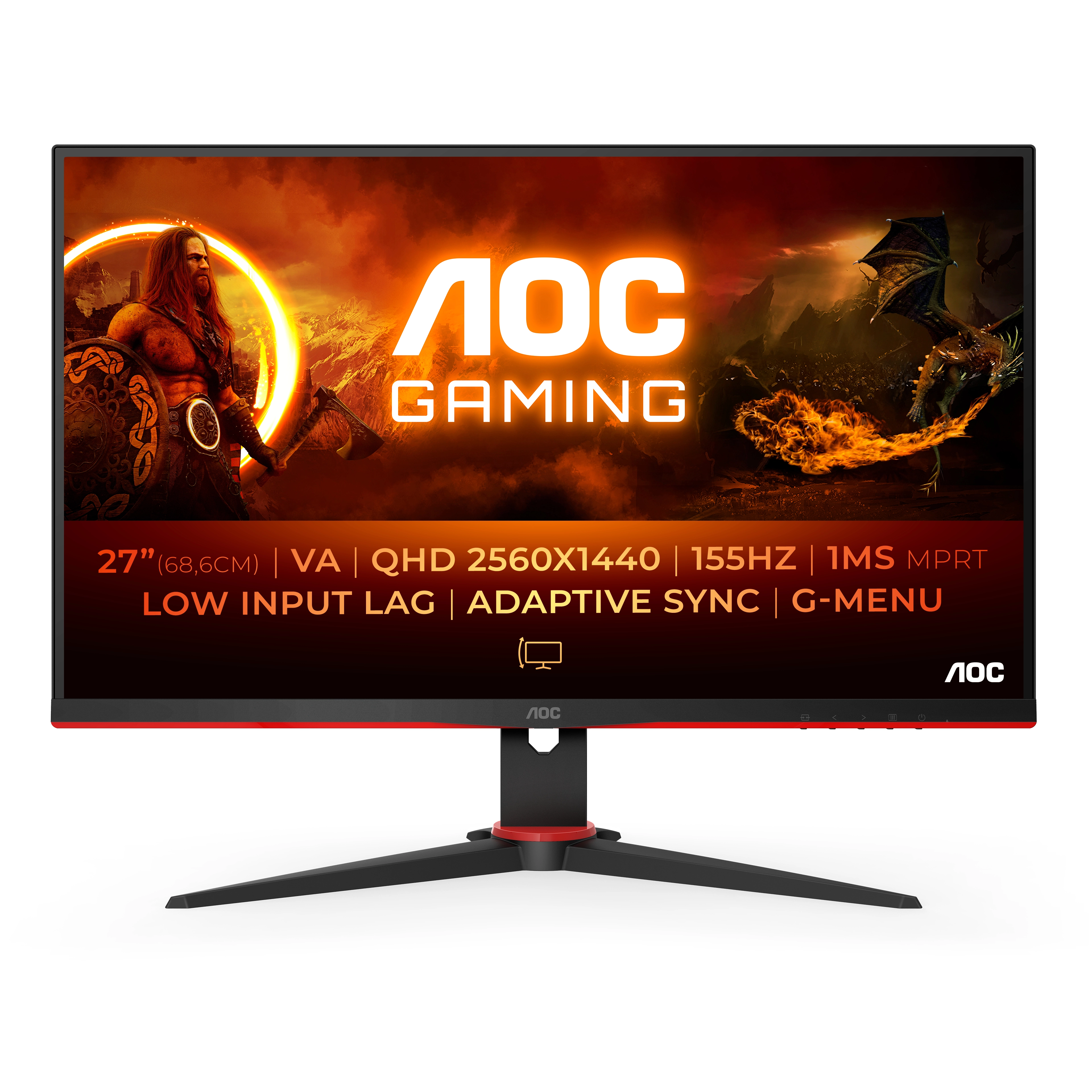 AOC Gaming Q27G2E/BK - 27" Zoll - 2560 x 1440