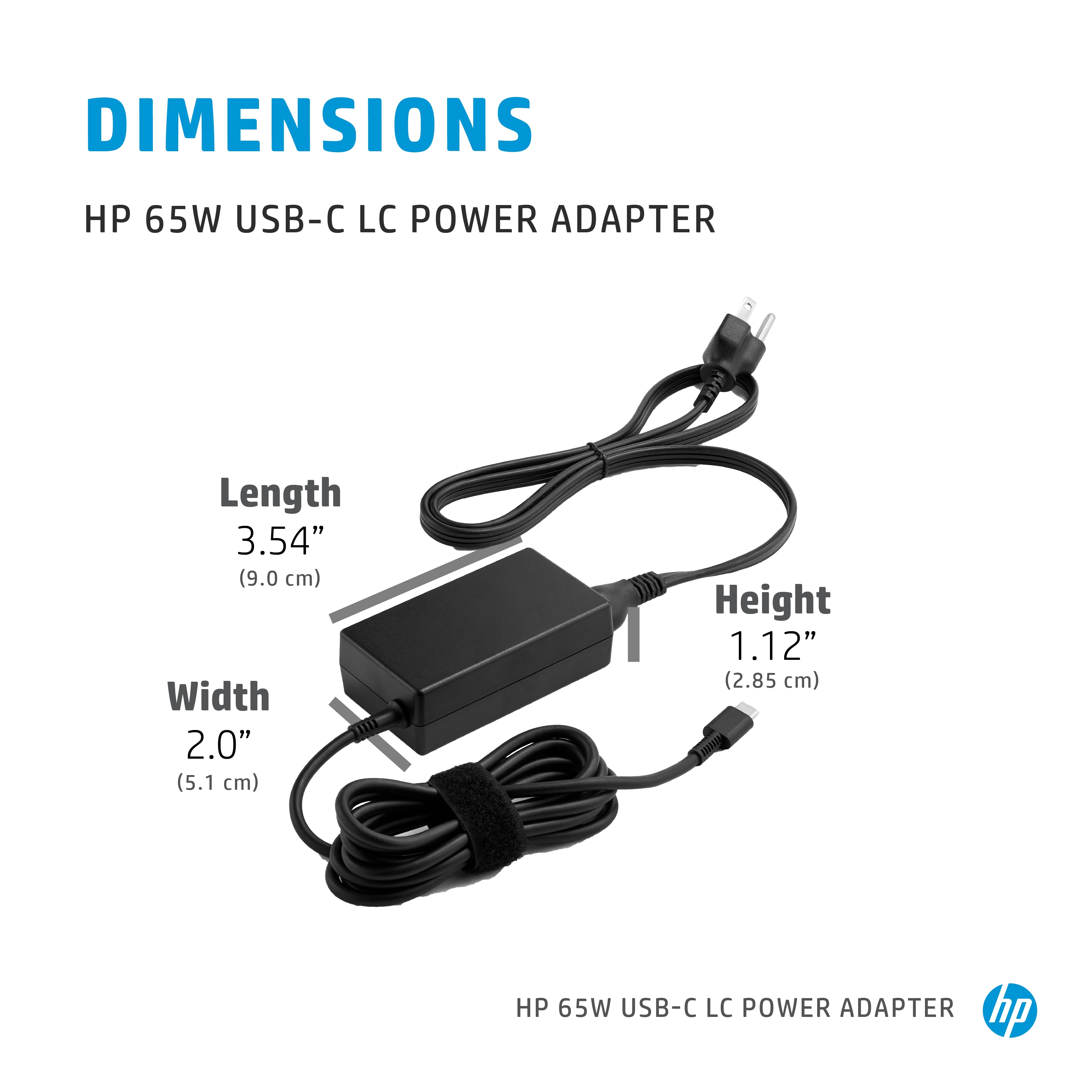 HP 65 W USB-C LC-Netzteil - Notebook - Indoor - 65 W - AC-an-DC - HP - Schwarz