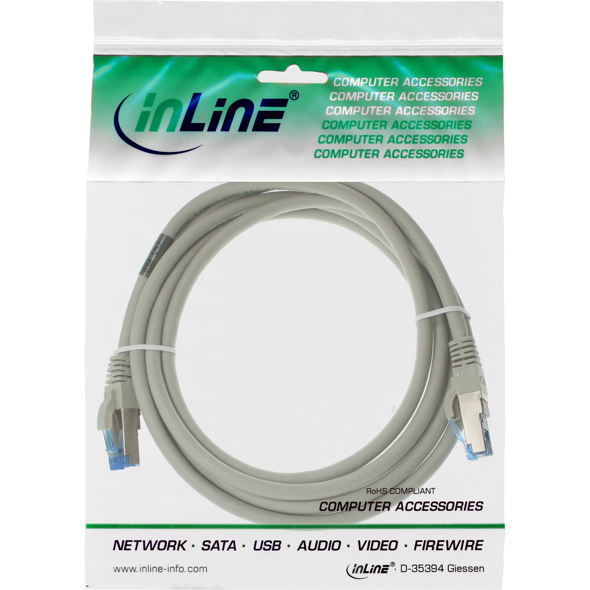 InLine - Patch-Kabel - 3,0m - Grau