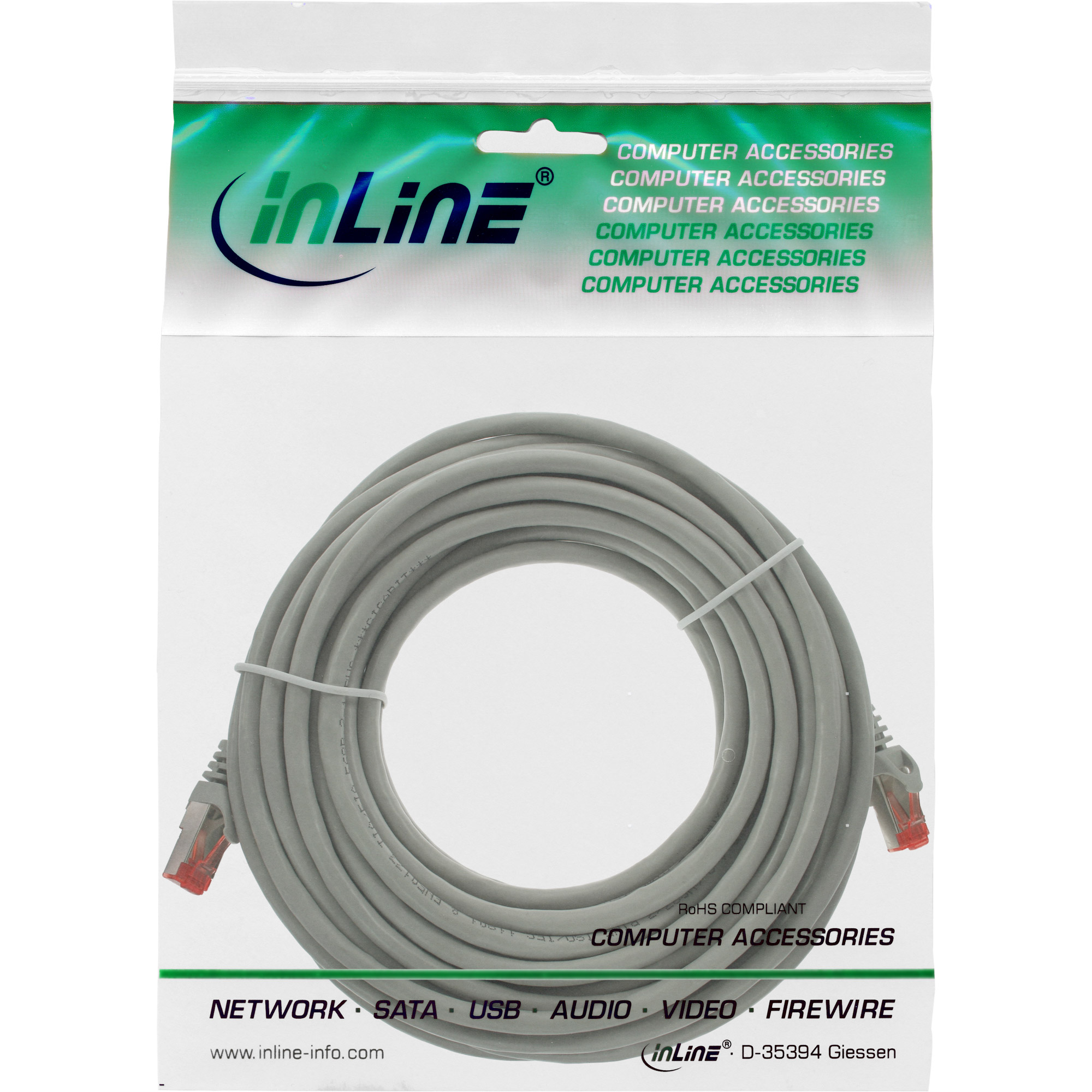 InLine - Patch-Kabel - 10,0m - Grau