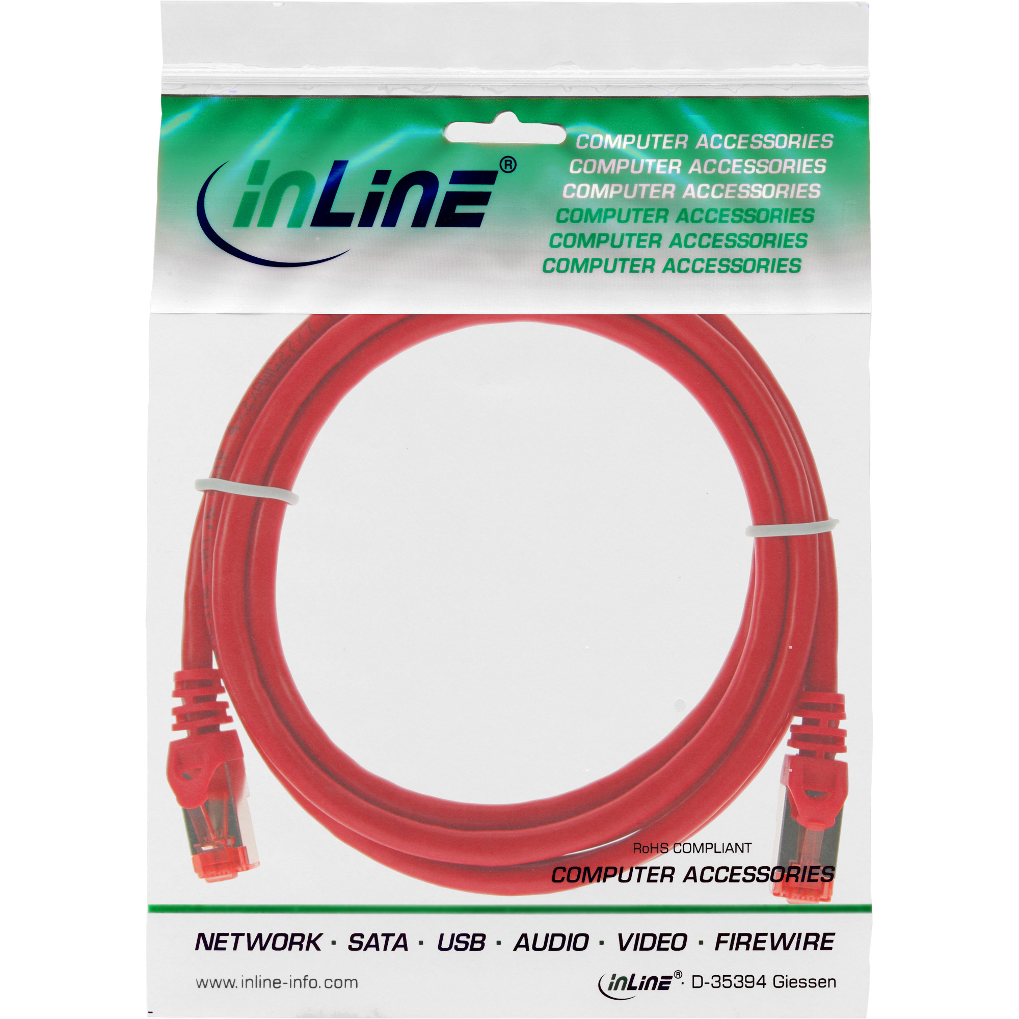 InLine - Patch-Kabel - 1,0m - Rot