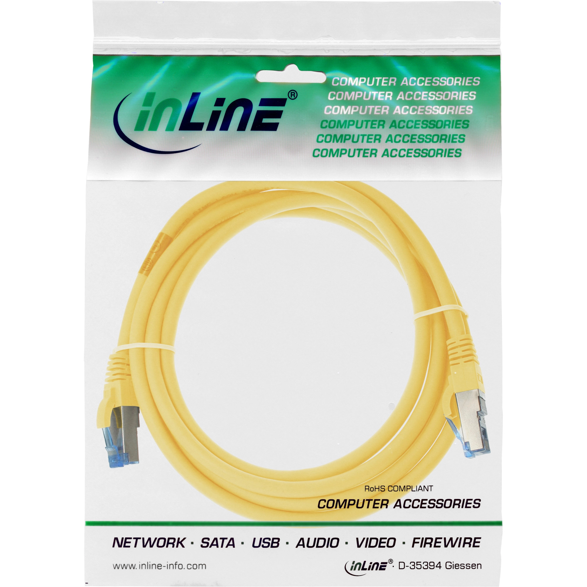 InLine - Patch-Kabel - 0,5m - Gelb