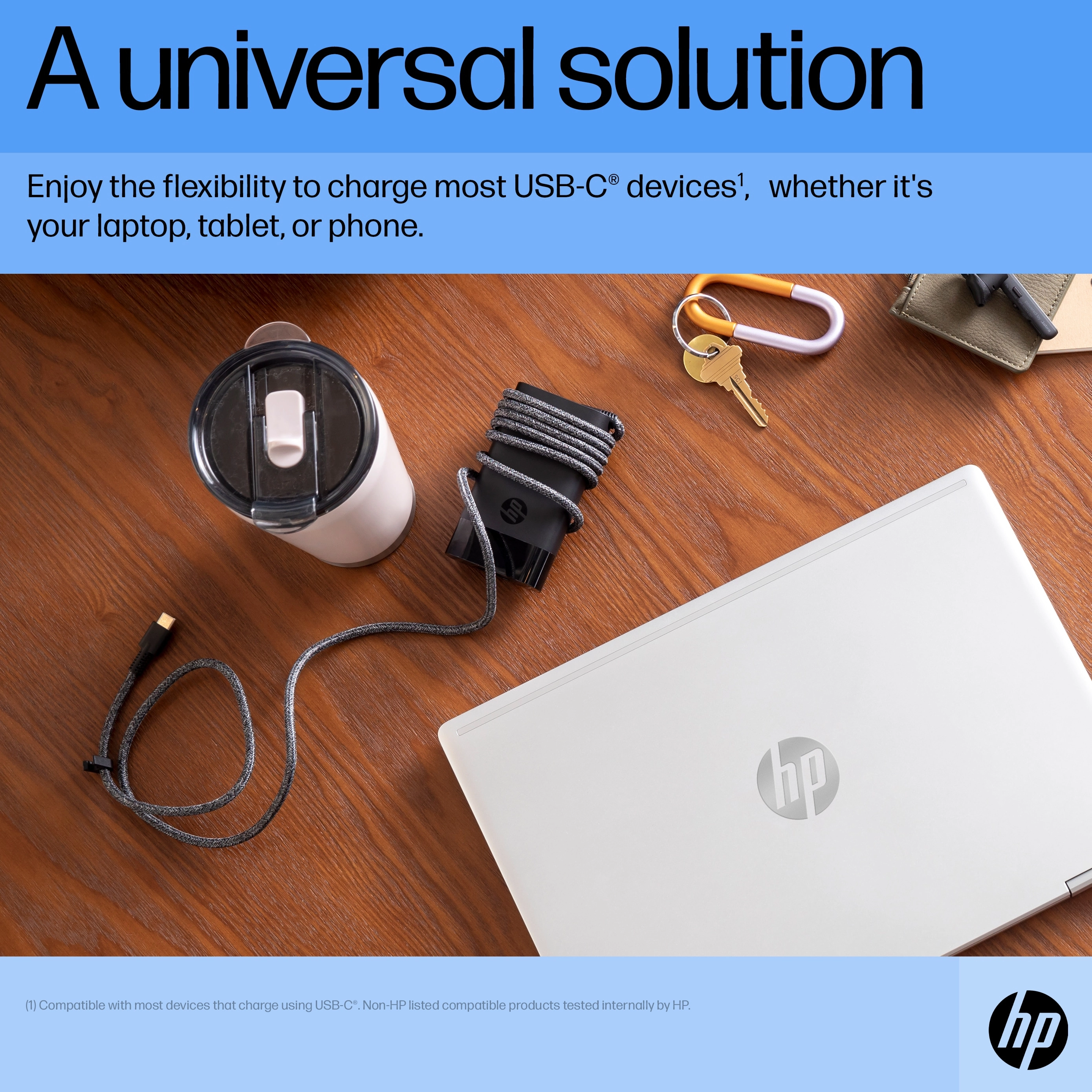 HP USB-C 65W Laptop-Ladegerät - Notebook - Indoor - 90 V - 65 W - 5 - 20 V - 1.6 A