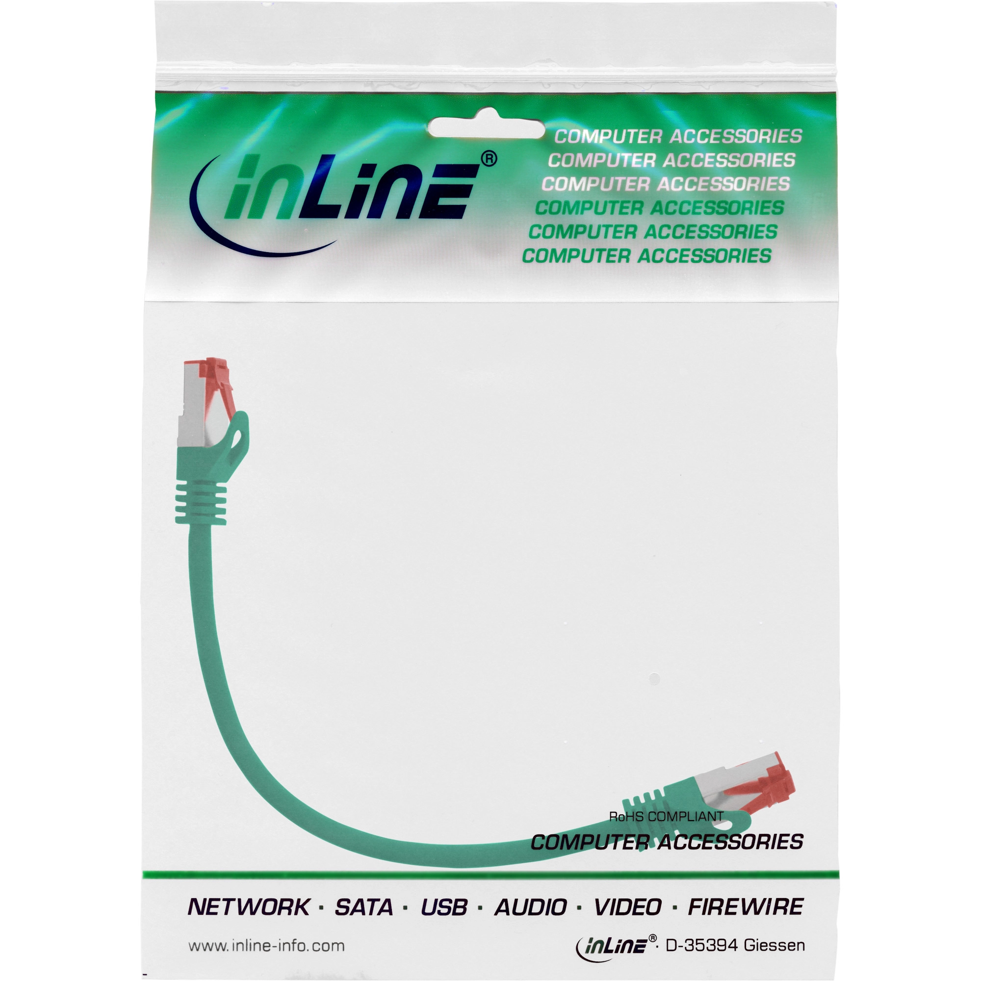 InLine - Patch-Kabel - 0,25m - Grün