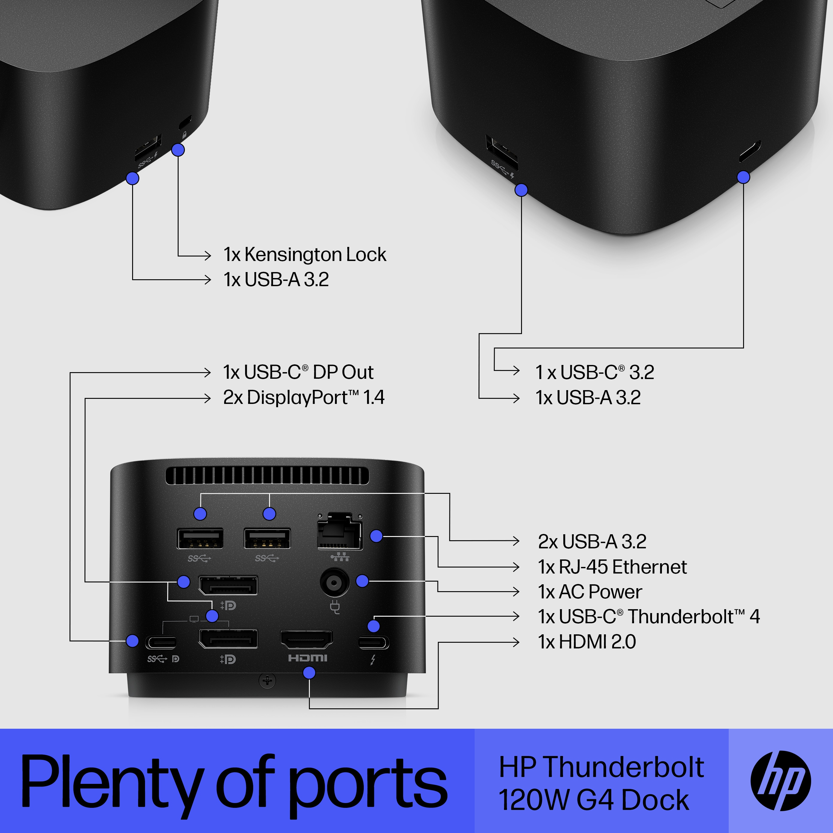HP Thunderbolt Dock G4 - 120 Watt