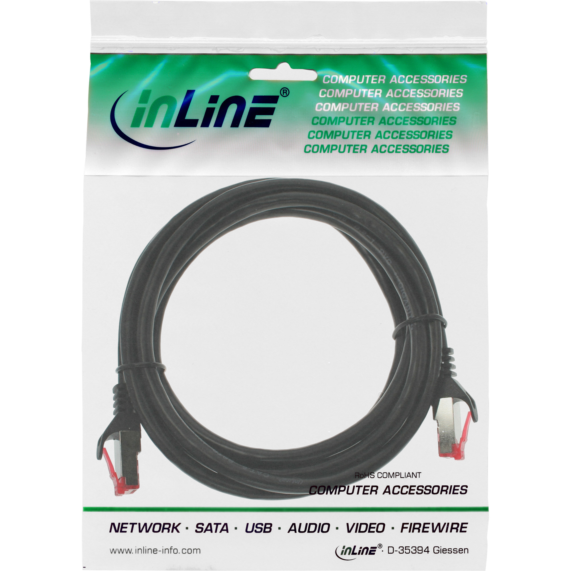 InLine - Patch-Kabel - 20,0m - Schwarz