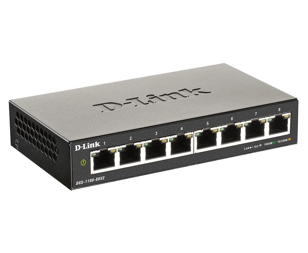 D-Link Switch DGS-1100-08V2 8 Port - Switch - 1 Gbps