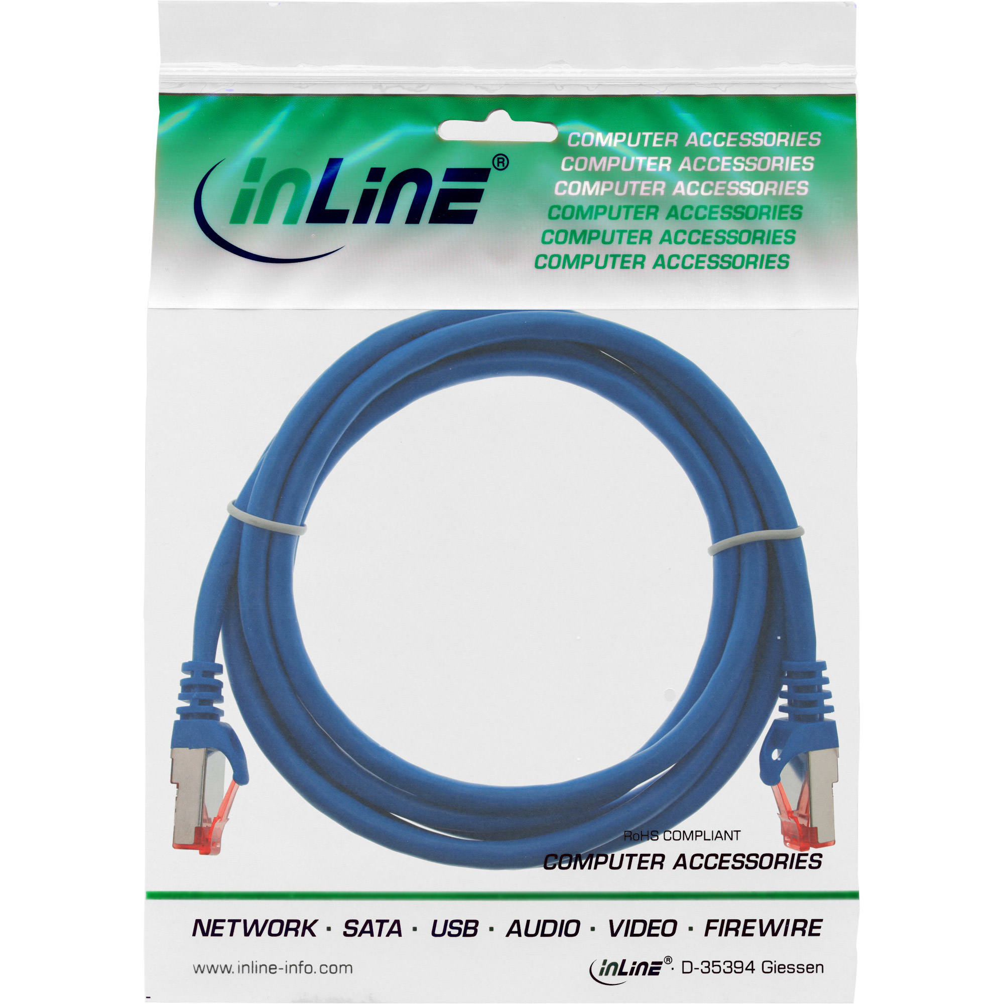 InLine - Patch-Kabel - 1,0m - Blau