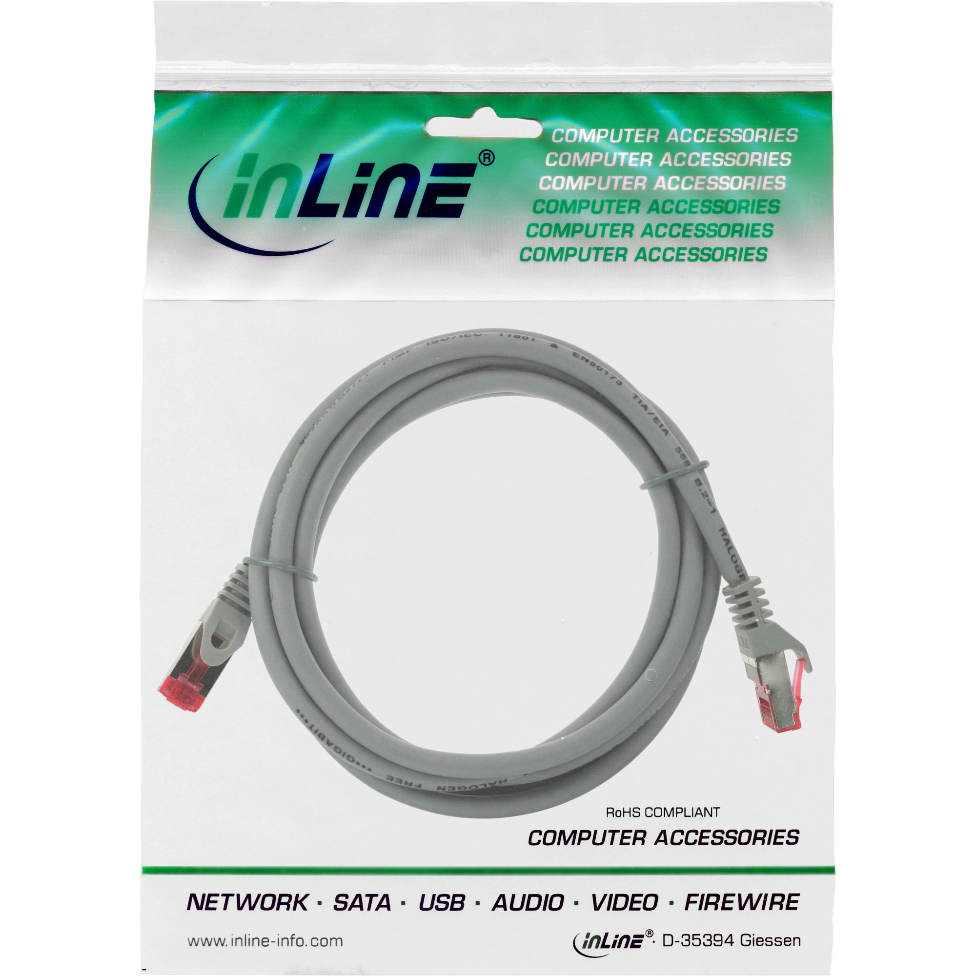 InLine - Patch-Kabel - 1,5m - Grau