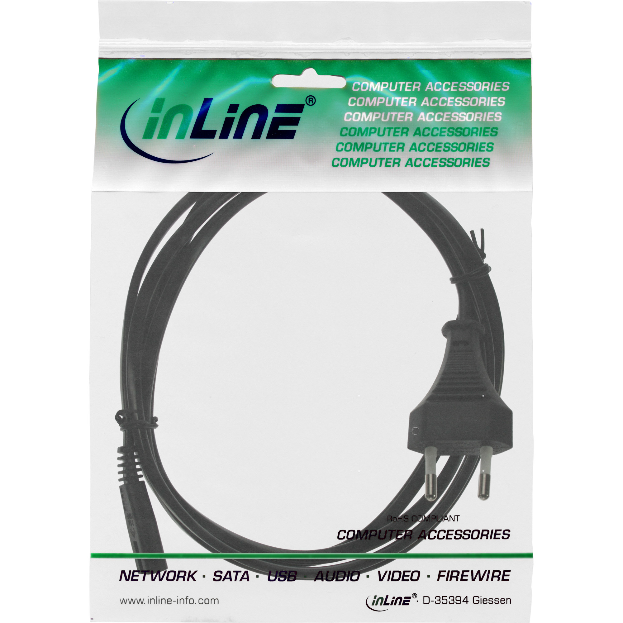 InLine Stromkabel - Stromversorgung (M) bis IEC 60320 C7, 5 m