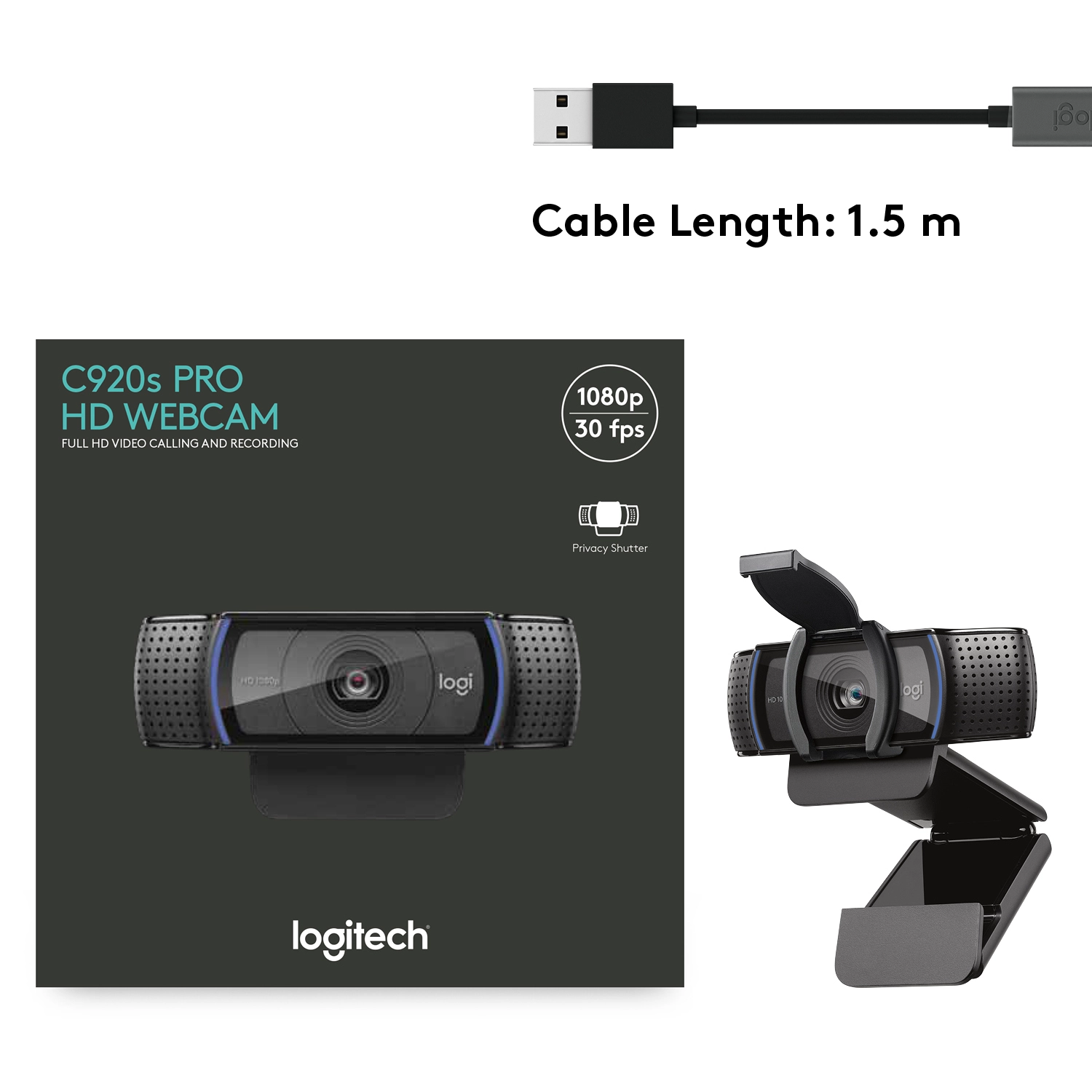 Logitech HD Pro Webcam C920S - Web-Kamera