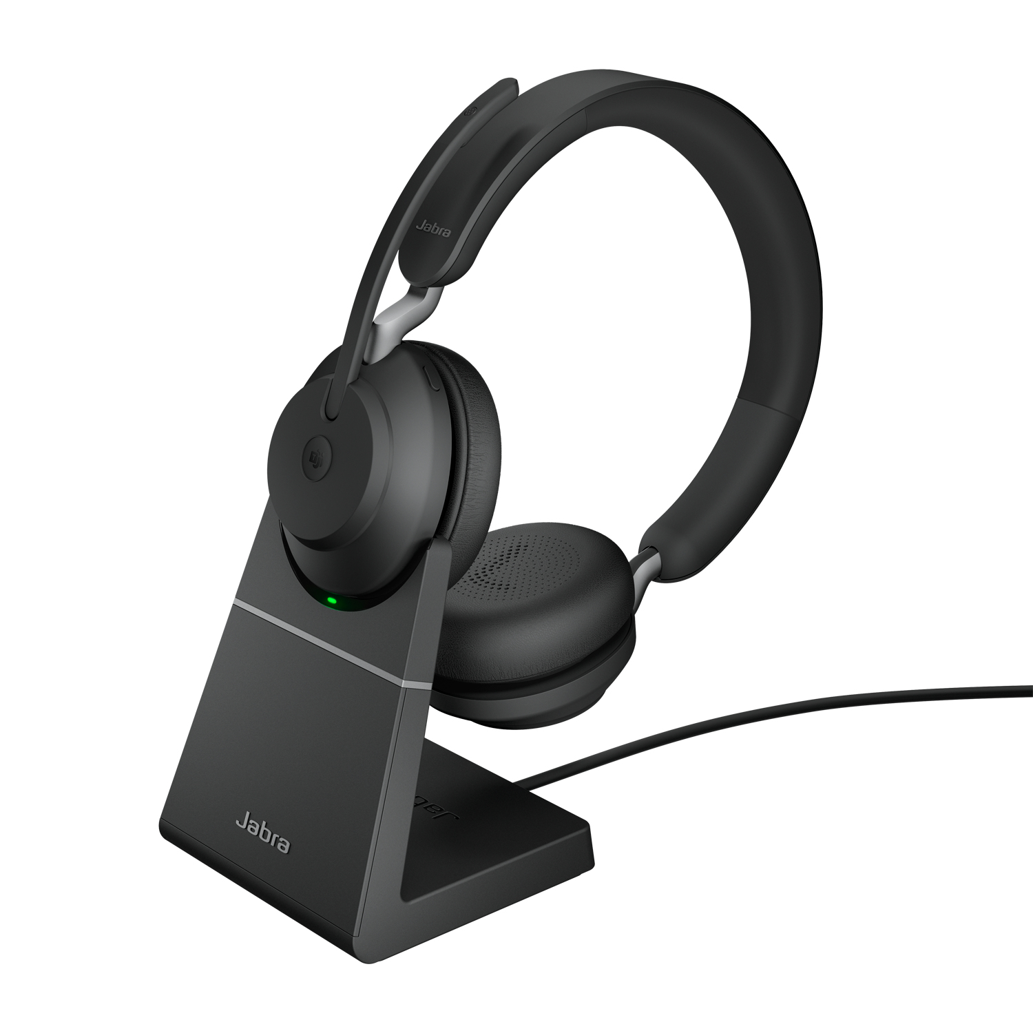Jabra Evolve2 65 MS Stereo - Headset - On-Ear - mit Ladestation 