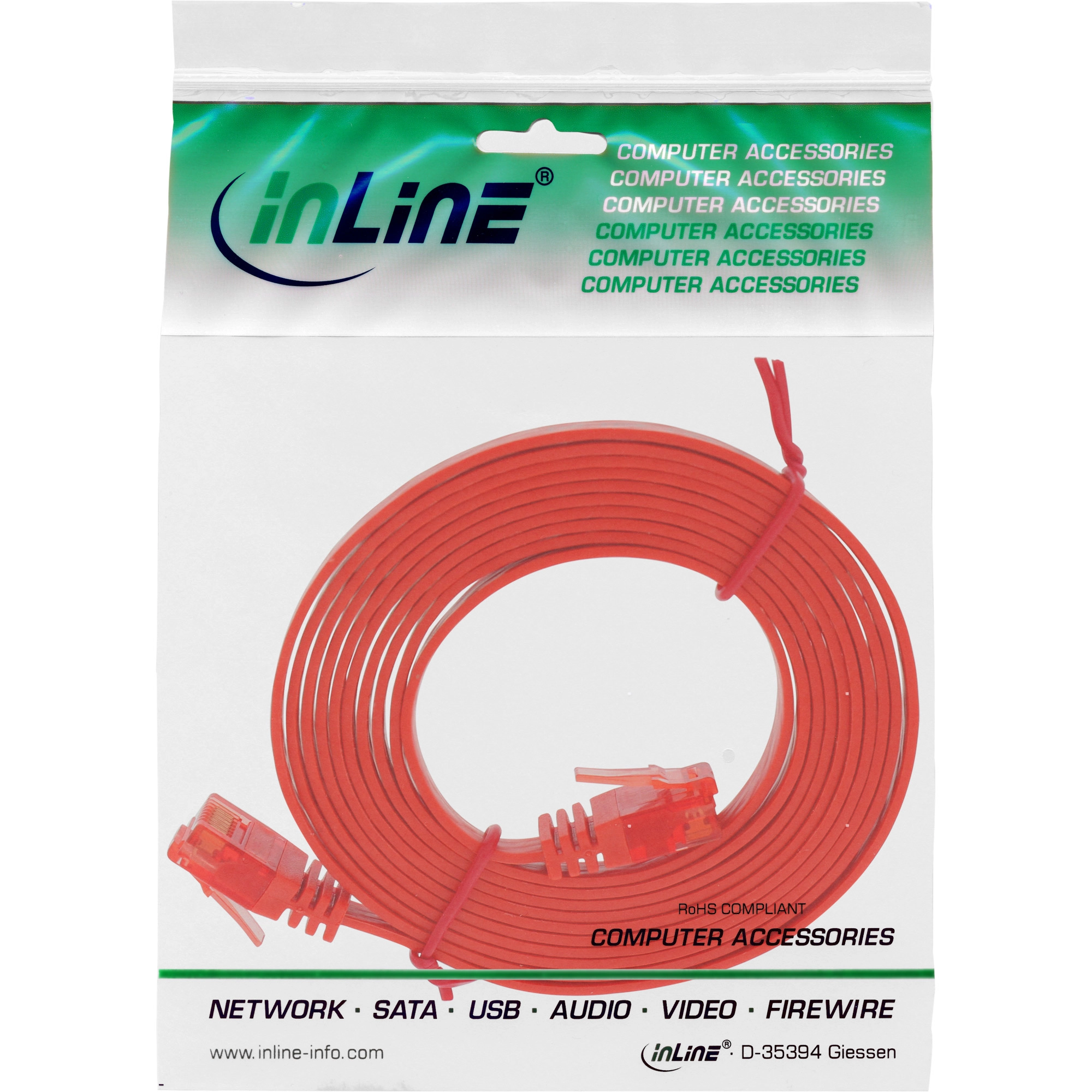 InLine - Patch-Kabel - 1,0m - Rot