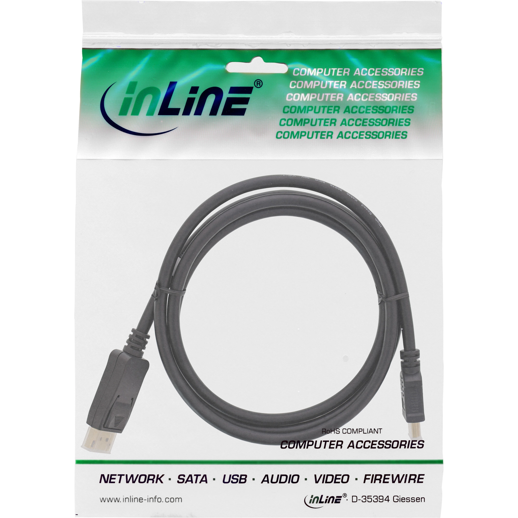 InLine DP auf HDMI Kabel 1,0m