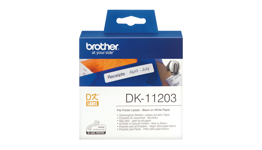 Brother DK-11203 - Schwarz auf Weiß - 17 x 87 mm - 300 Etiketten