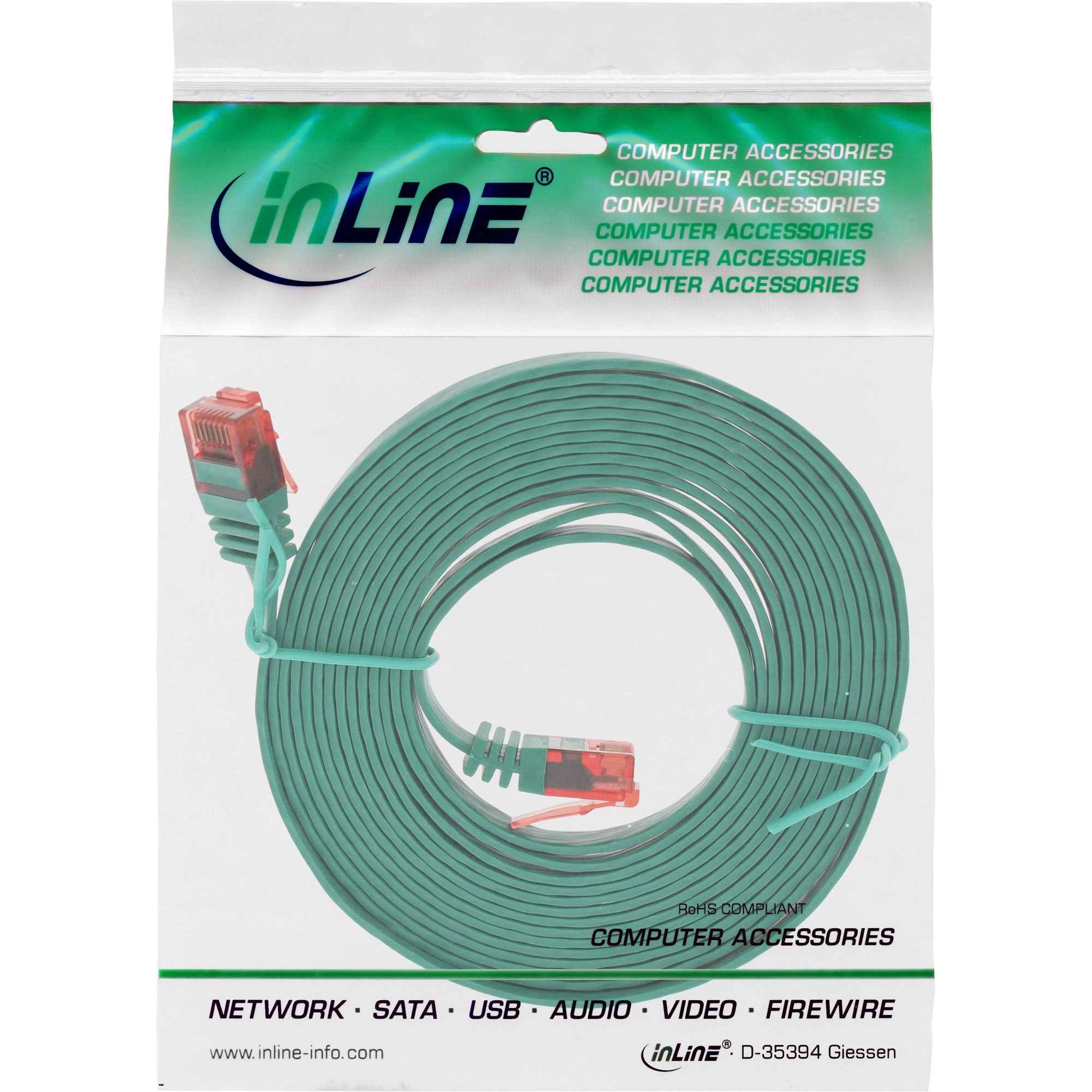 InLine - Patch-Kabel - 1,0m - Grün