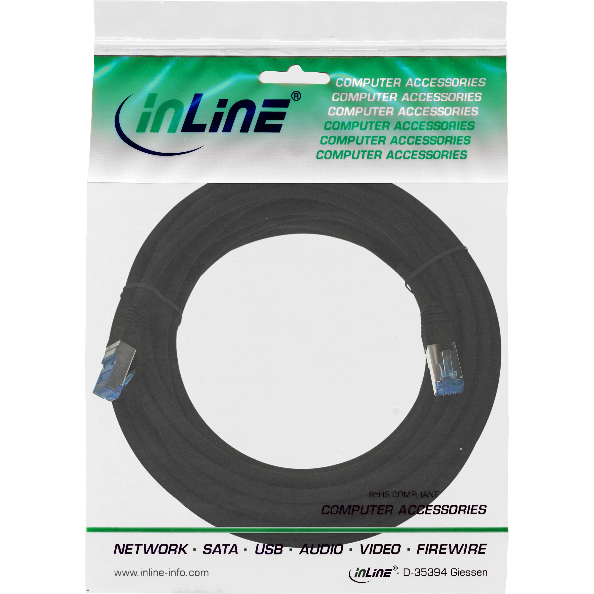 InLine - Patch-Kabel - 5,0m - Schwarz
