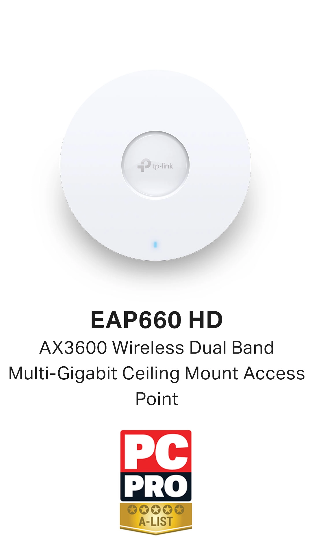 TP-LINK EAP660 HD AX3600 Wireless Dual Band Multi-Gigabit Ceiling Mount Access Point