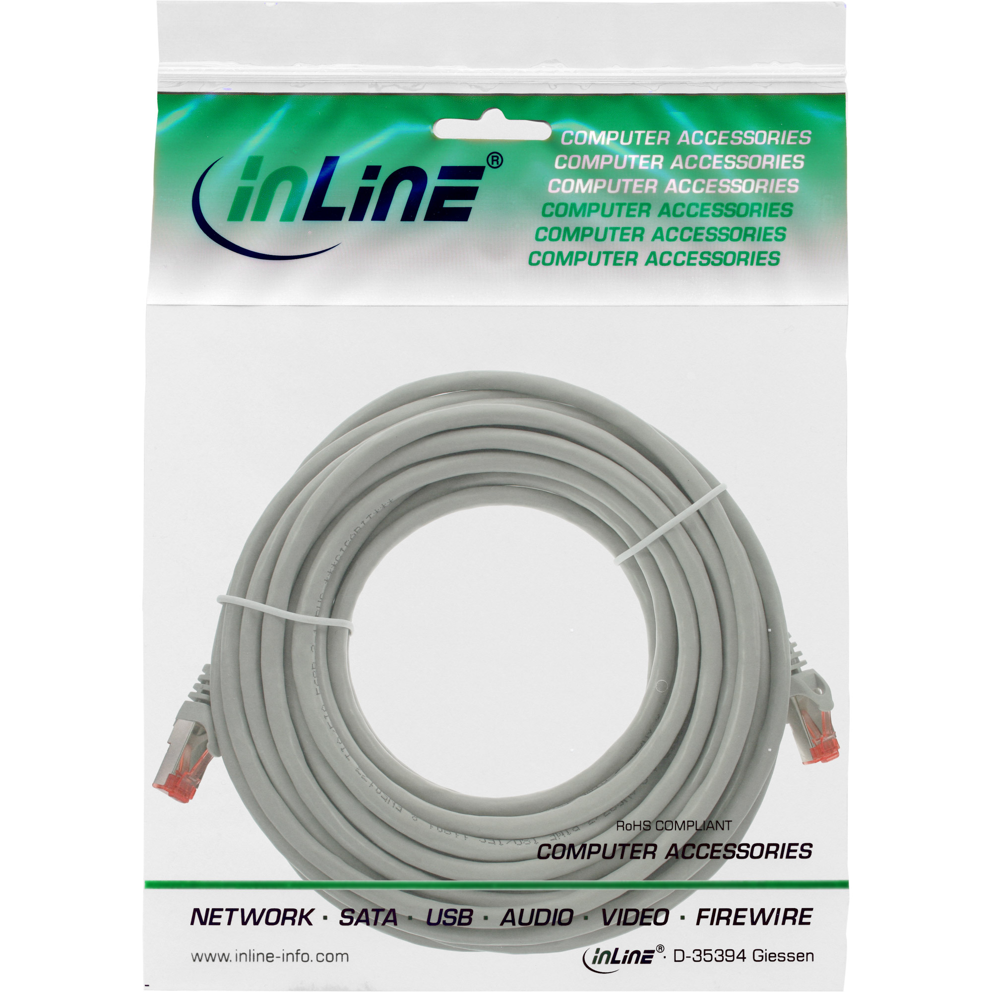 InLine - Patch-Kabel - 7,5m - Grau