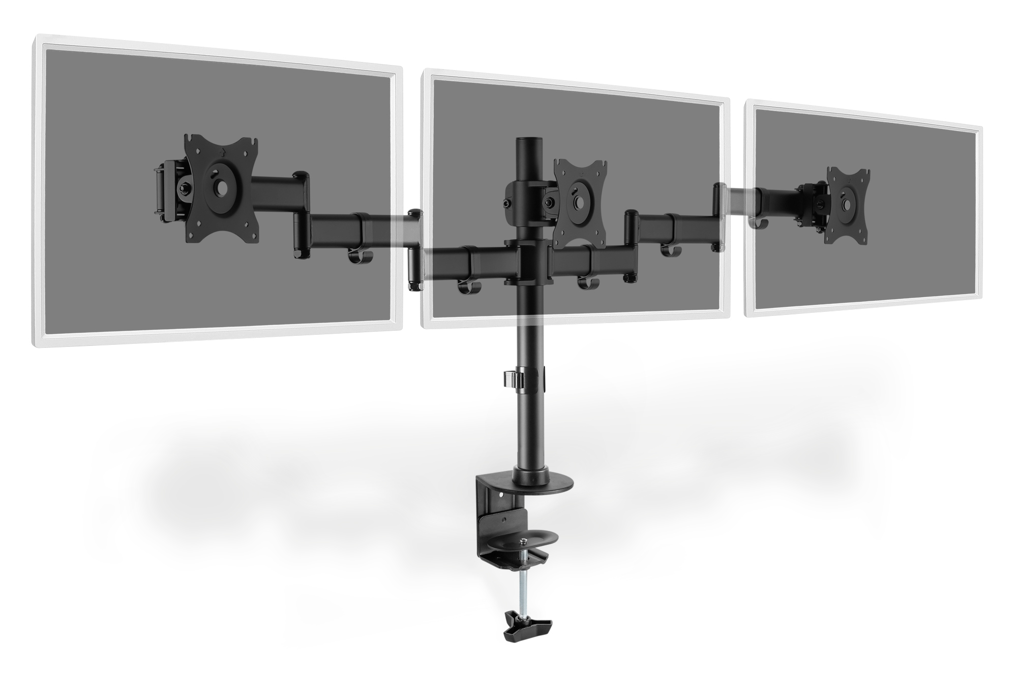 DIGITUS Dreifach Monitor Ständer mit Klemmbefestigung