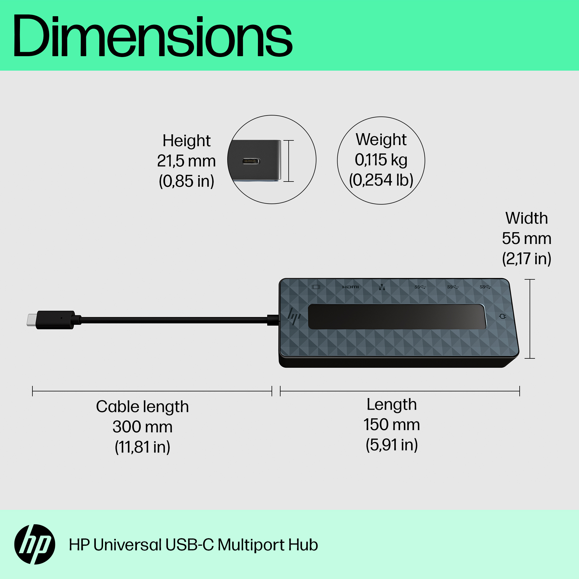 HP universal USB-C Dock - 65 Watt