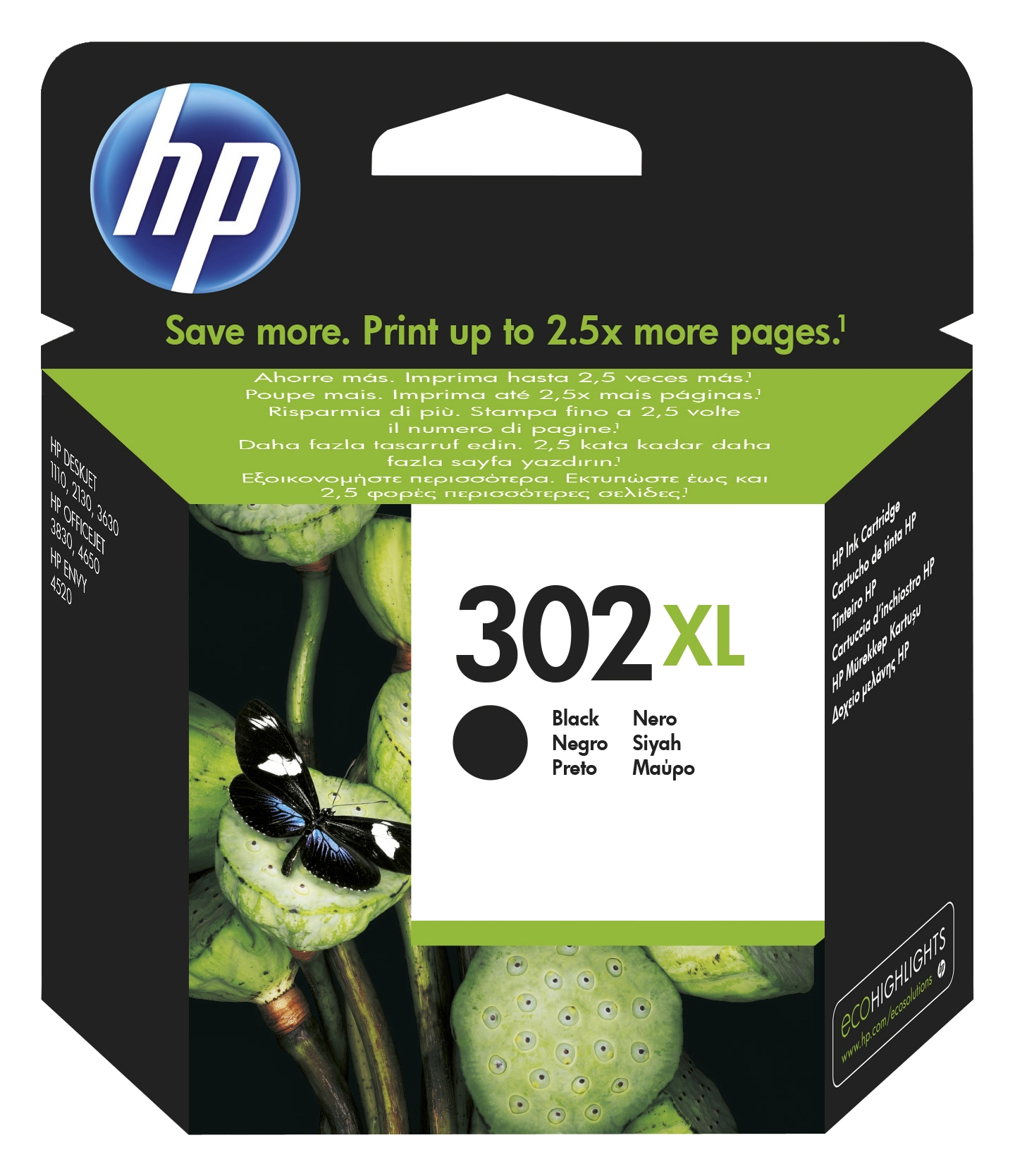 HP 302XL - 8.5 ml - Hohe Ergiebigkeit - Schwarz