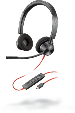 Poly Blackwire 3320 - USB-C Kabel Kopfbügel Stereo Headset 
