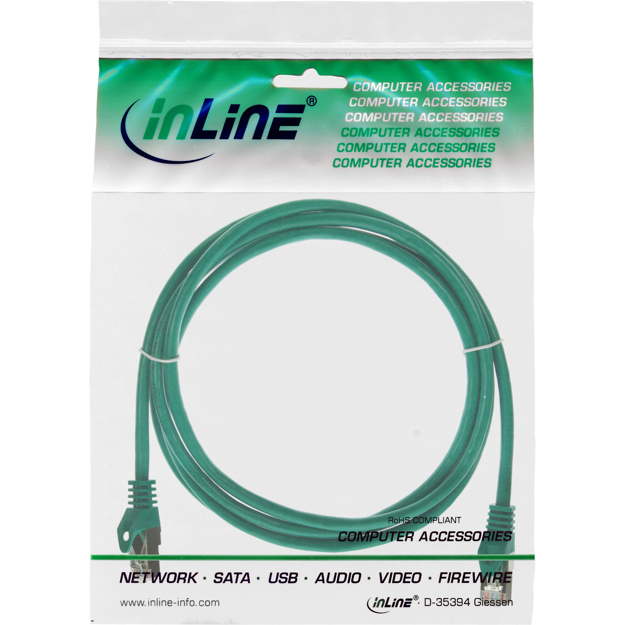 InLine - Patch-Kabel - 3,0m - Grün