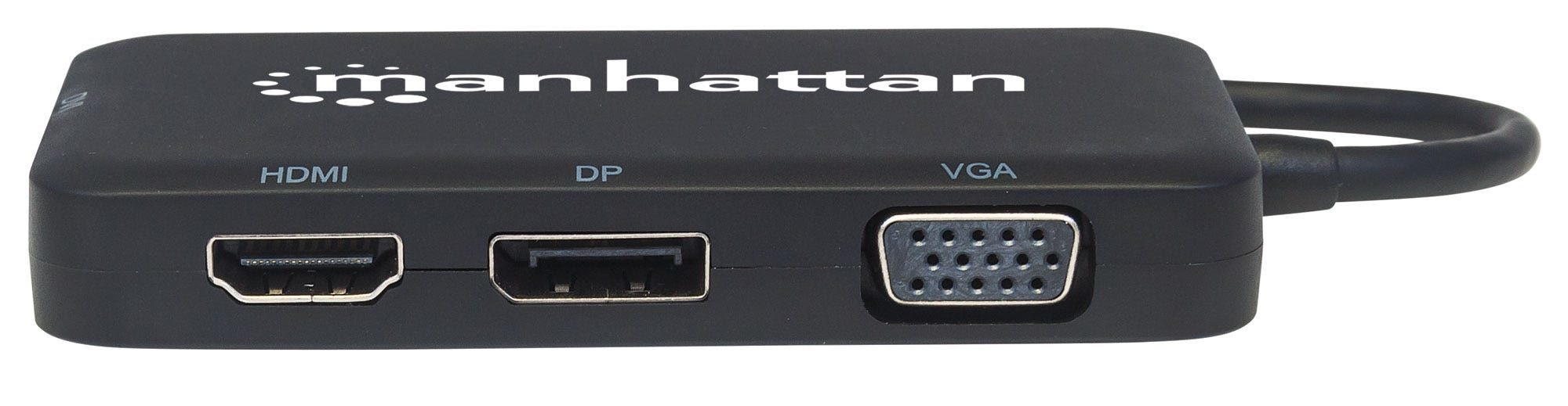 Manhattan USB-C Dock/Hub - USB-C auf Displayport, DVI-D, HDMI, VGA
